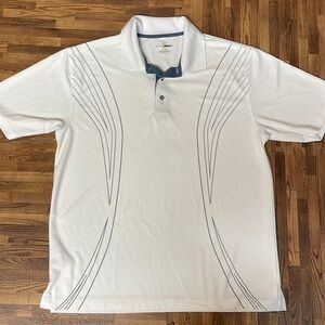 Grand Slam men’s golf polo shirt. Size XL. White/gray.